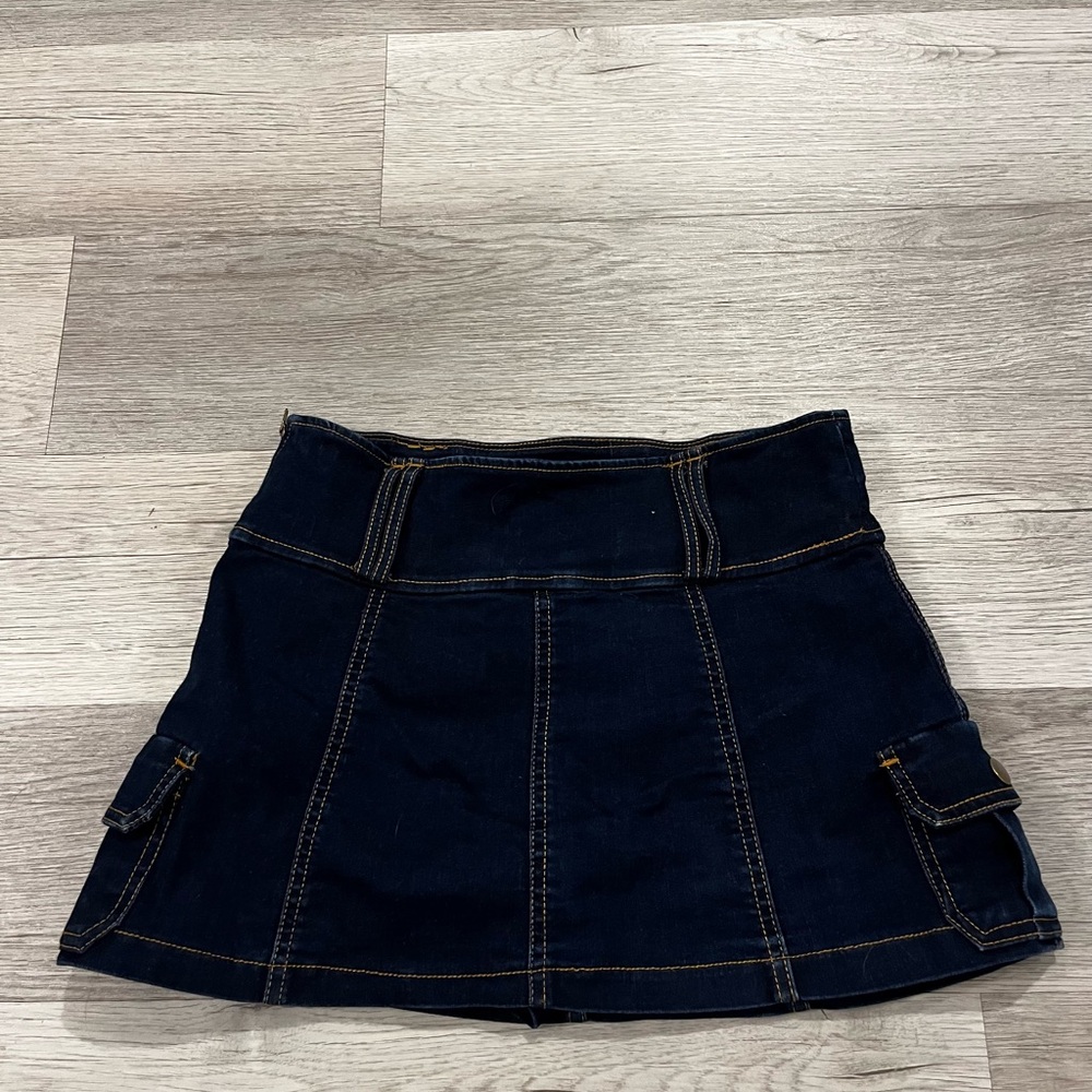 Garage Dark Blue Mini Skirt